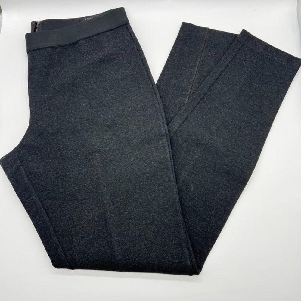 NWT J.Crew High-Waisted Charcoal Gray Stretch Ponte Pixie Pants - Size 10R